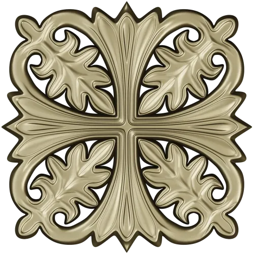 Aurelia Rosette - STL 3D model for CNC carving