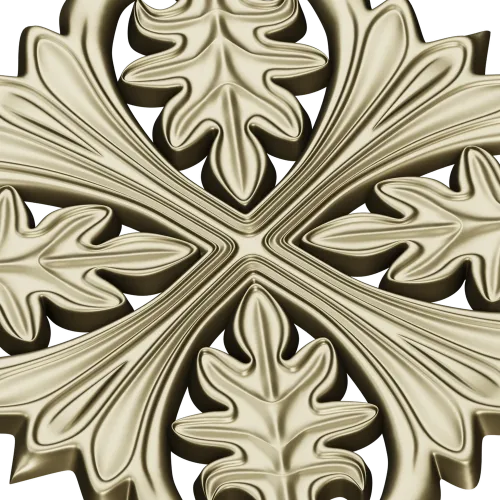 Aurelia Rosette - STL 3D model for CNC carving