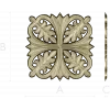 Aurelia Rosette - STL 3D model for CNC carving