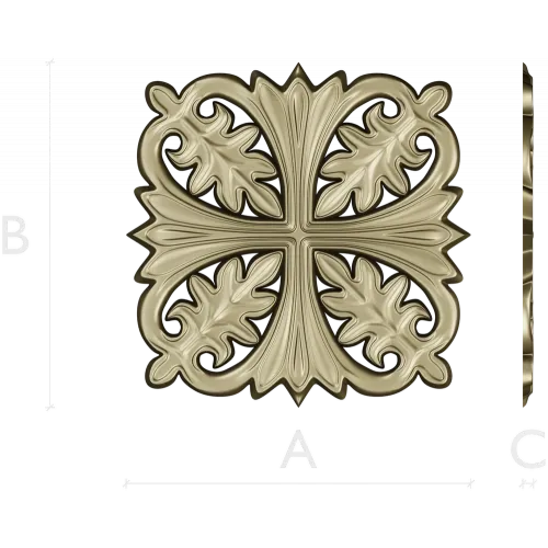 Aurelia Rosette - STL 3D model for CNC carving