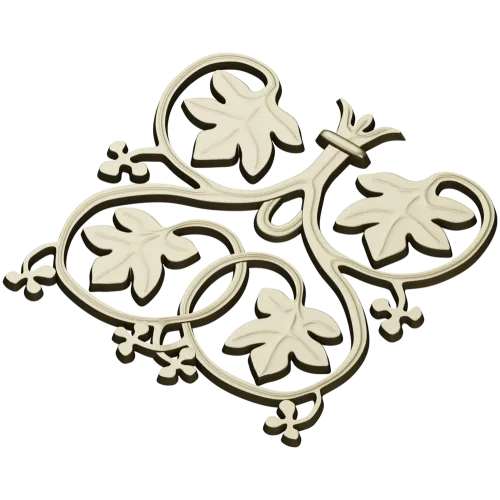 Vineleaf Rosette - STL 3D model for CNC