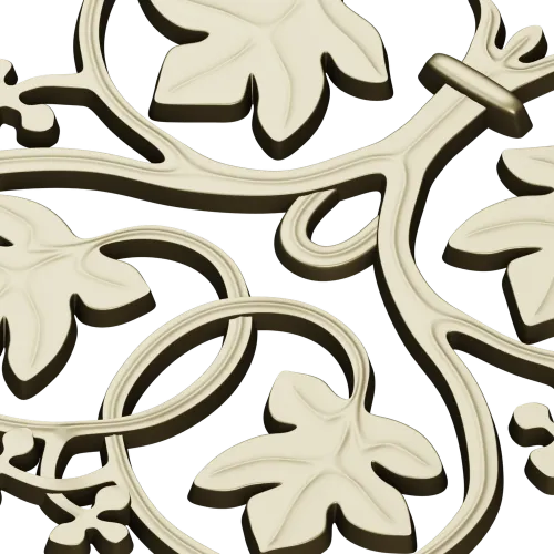Vineleaf Rosette - STL 3D model for CNC