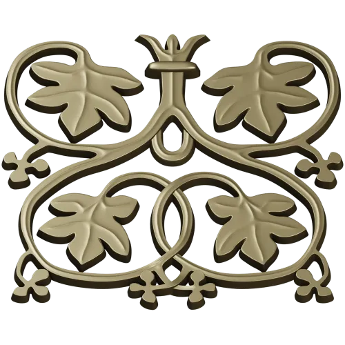 Vineleaf Rosette - STL 3D model for CNC
