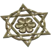 Starflower Rosette - STL 3D model for CNC milling