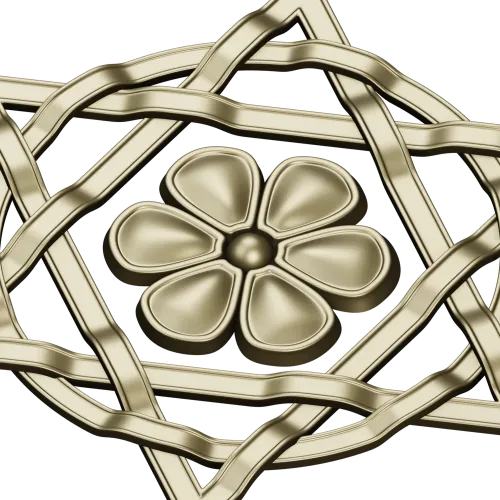 Starflower Rosette - STL 3D model for CNC milling
