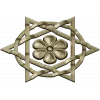 Starflower Rosette - STL 3D model for CNC milling