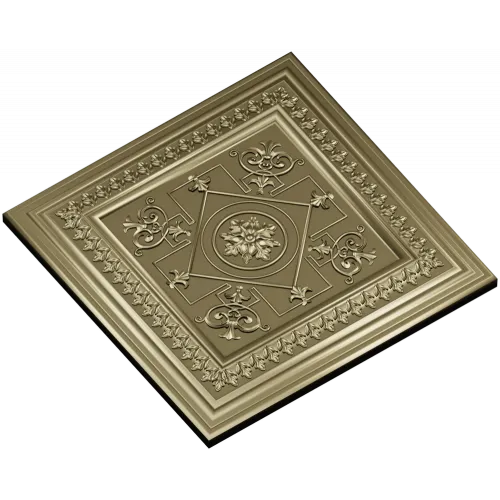 Classic Square Rosette - STL 3D model for CNC