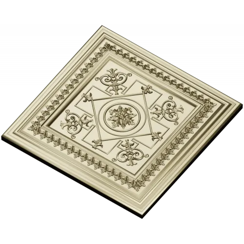Classic Square Rosette - STL 3D model for CNC