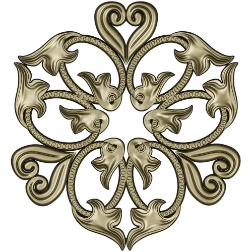 Regal Fleur Rosette - STL 3D model for CNC carving
