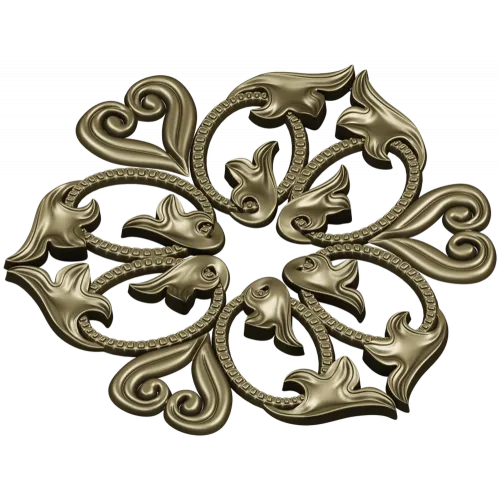 Regal Fleur Rosette - STL 3D model for CNC carving