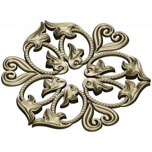 Regal Fleur Rosette - STL 3D model for CNC carving