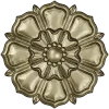 Decorative Floral Rosette STL for CNC - High Relief 3D Model