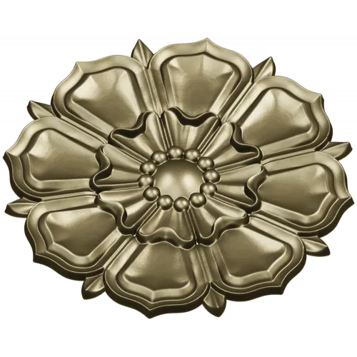 Decorative Floral Rosette STL for CNC - High Relief 3D Model