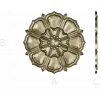 Decorative Floral Rosette STL for CNC - High Relief 3D Model