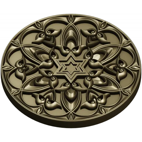 Ornamental Star Rosette STL 3D Model for CNC