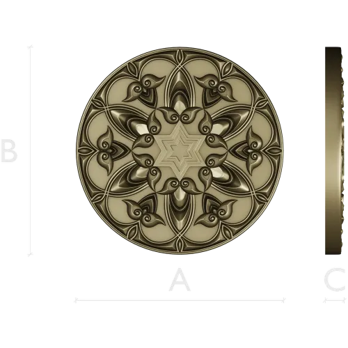 Ornamental Star Rosette STL 3D Model for CNC