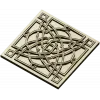 Square Celtic Rosette STL for CNC