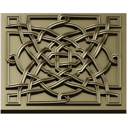 Square Celtic Rosette STL for CNC