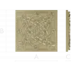 Square Celtic Rosette STL for CNC
