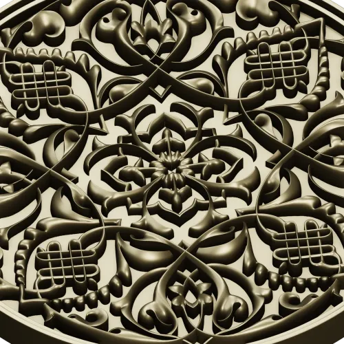 Arabesque Medallion STL 3D Model for CNC