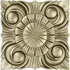 Square Floral Rosette STL for CNC