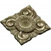 Square Floral Rosette STL for CNC