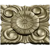Square Floral Rosette STL for CNC