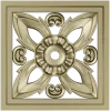 Ornamental Square Rosette STL for CNC