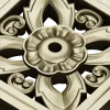 Ornamental Square Rosette STL for CNC