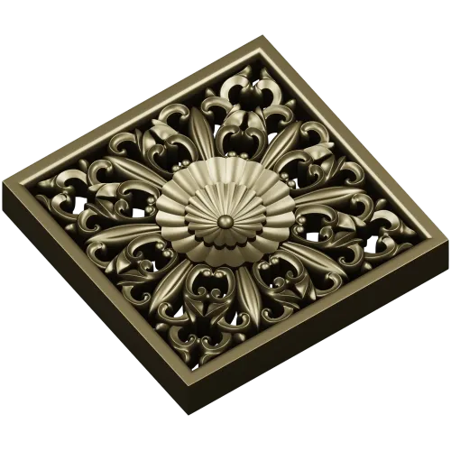 Розетка "Солнечный картуш" - 3D модель STL для ЧПУ