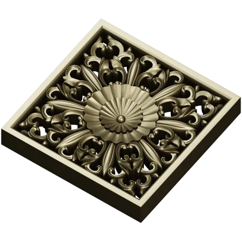 Розетка "Солнечный картуш" - 3D модель STL для ЧПУ