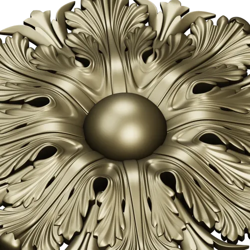 Acanthus Sun Rosette - STL 3D model for CNC milling