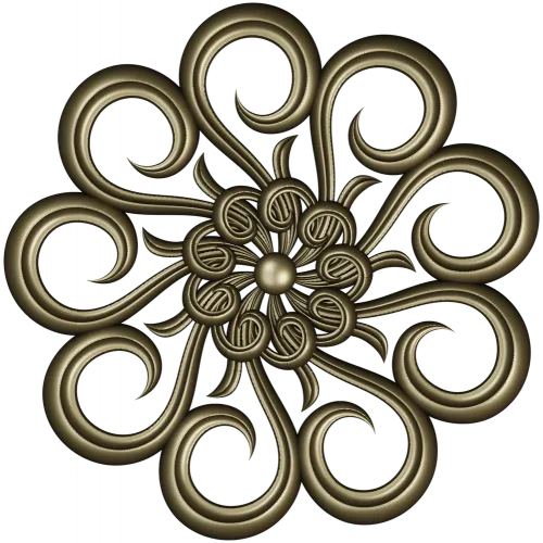 Aurora Rosette - decorative rosette 3D STL for CNC
