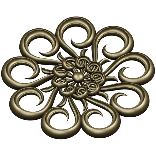 Aurora Rosette - decorative rosette 3D STL for CNC