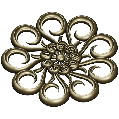 Aurora Rosette - decorative rosette 3D STL for CNC