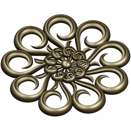 Aurora Rosette - decorative rosette 3D STL for CNC