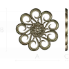 Aurora Rosette - decorative rosette 3D STL for CNC
