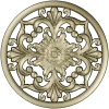 Round Floral Rosette STL model for CNC