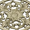 Round Floral Rosette STL model for CNC