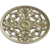 Round Floral Rosette STL model for CNC