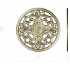 Round Floral Rosette STL model for CNC