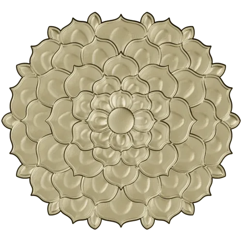 Floral Rosette Relief STL for CNC Router