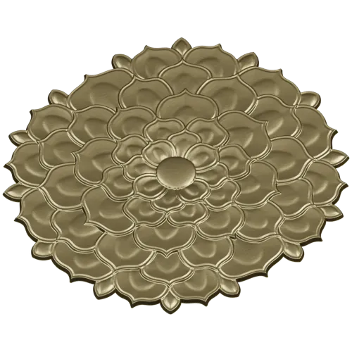 Floral Rosette Relief STL for CNC Router