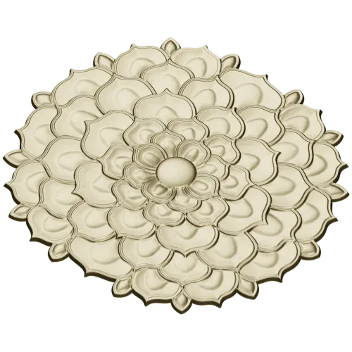 Floral Rosette Relief STL for CNC Router