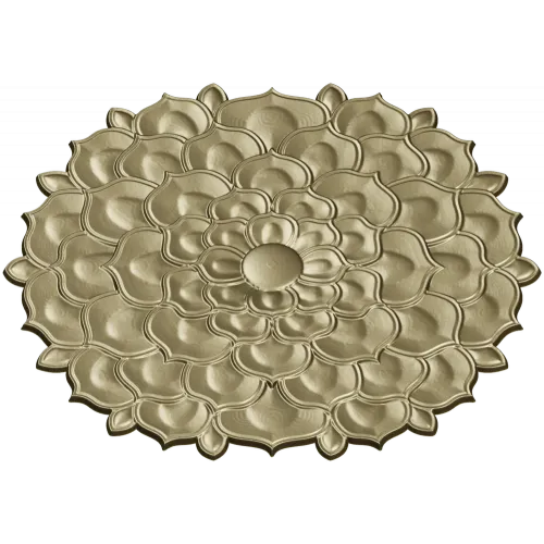 Floral Rosette Relief STL for CNC Router