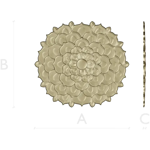 Floral Rosette Relief STL for CNC Router