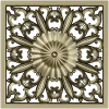 Ornate Square Rosette 3D Model for CNC (STL)