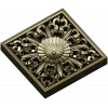 Ornate Square Rosette 3D Model for CNC (STL)