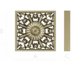 Ornate Square Rosette 3D Model for CNC (STL)