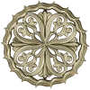 Ornamental Round Rosette - STL 3D Model for CNC Milling